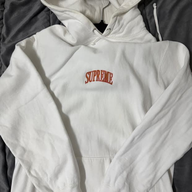 슈프림 후드 화이트 L