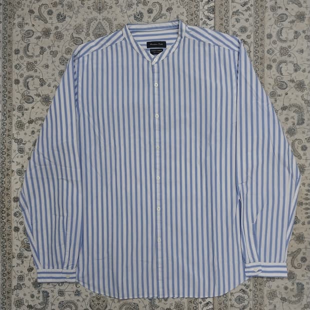 마시모두띠 밴드 차이나카라 스트라이프 셔츠 2XL