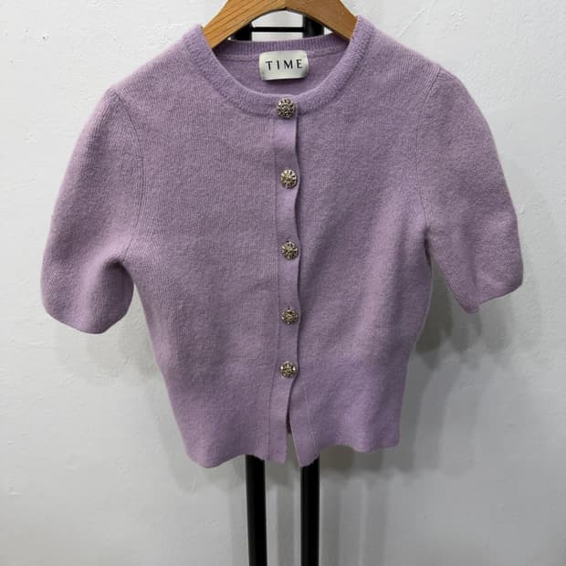 정품) TIME 타임 한섬 24ss 라일락 가디건 85