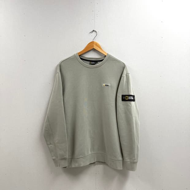 남성 L / 내셔널지오그래픽 와펜 맨투맨 카키