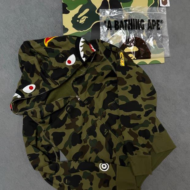 베이프 샤크 후드집업 녹계 M