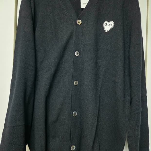 꼼데가르송 플레이 블랙 가디건 XXL