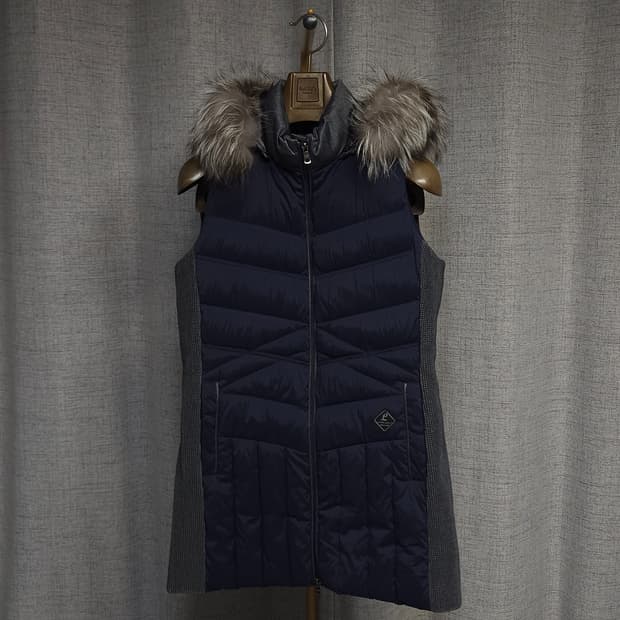 90 ) 링스 골프 여성 폭스퍼 오리털 롱패딩 조끼