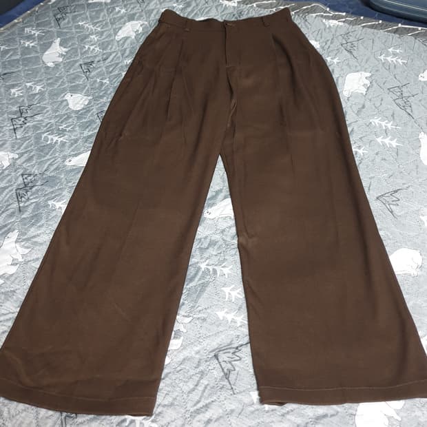 세븐셀라 투턱 사이드 어드저스터 슬랙스 브라운 (S)