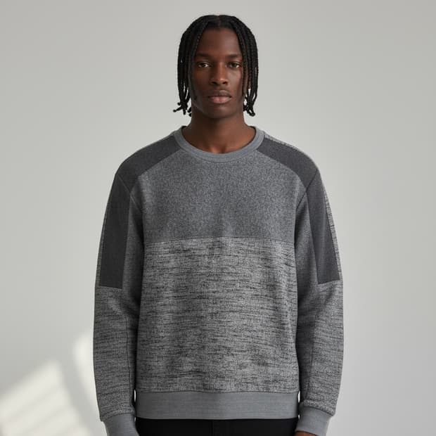 46/ 우영미 스퀘어 배색 맨투맨