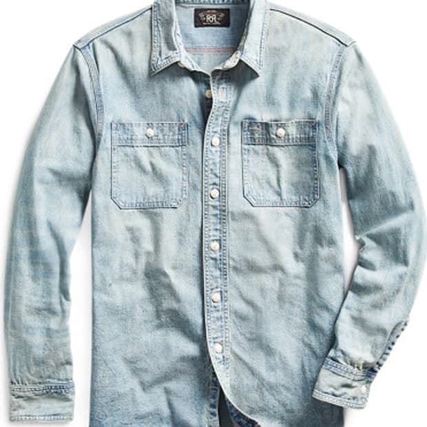 RRL 인디고 데님 워크 셔츠