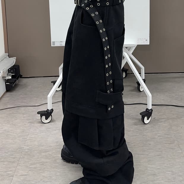 [3] 카미엔 타이탄 배기 팬츠 블랙 새상품