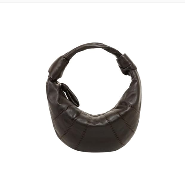 르메르 미니 포춘 크루아상 백 소프트 나파 레더 다크 초콜릿