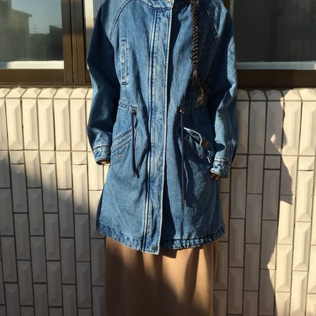 Bershka high neck denim filed jacket