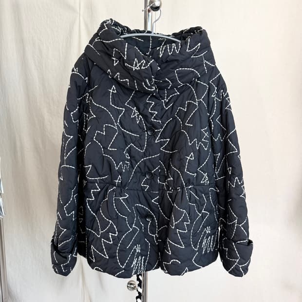 JIU 慈雨 스티치 퀼팅자켓