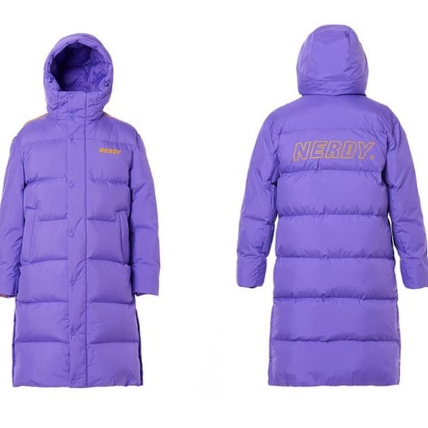 널디 보라색 롱패딩 L사이즈