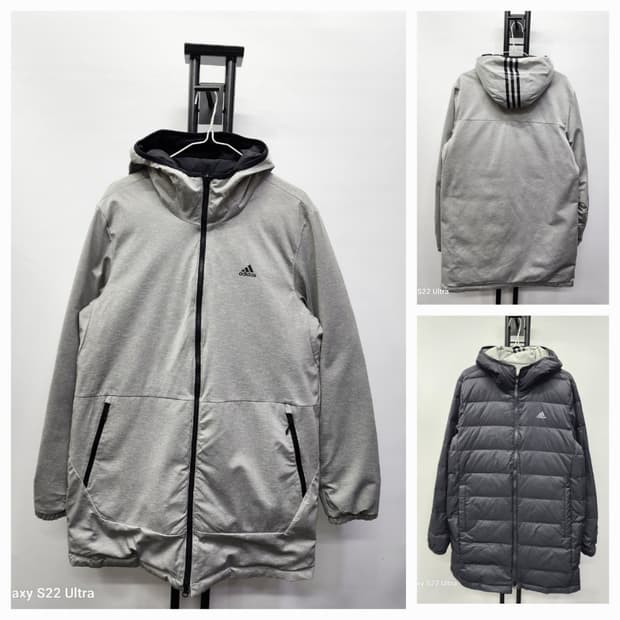 남성아디다스 리버시블 덕다운 L표기