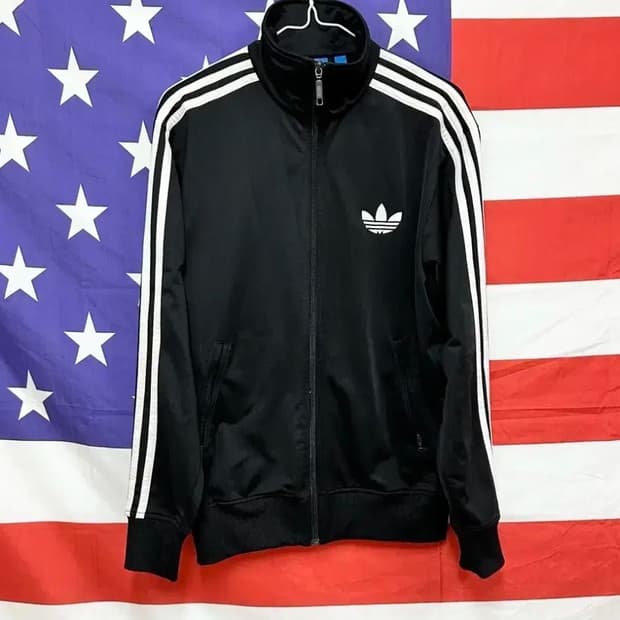 아디다스 파이어버드 블랙 트랙탑 져지M 95