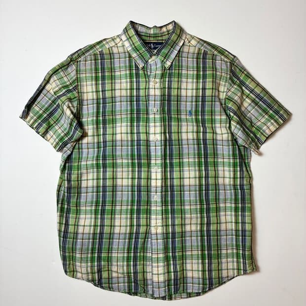 폴로 랄프 로렌 린넨 블렌드 반팔 셔츠 PN9102