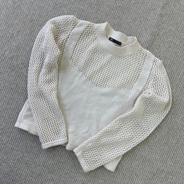 S 자라 모크넥 니트 스웨터 0401D