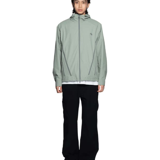 XL 105 새제품) 산산기어 지퍼 자켓 바람막이 제이드 카키