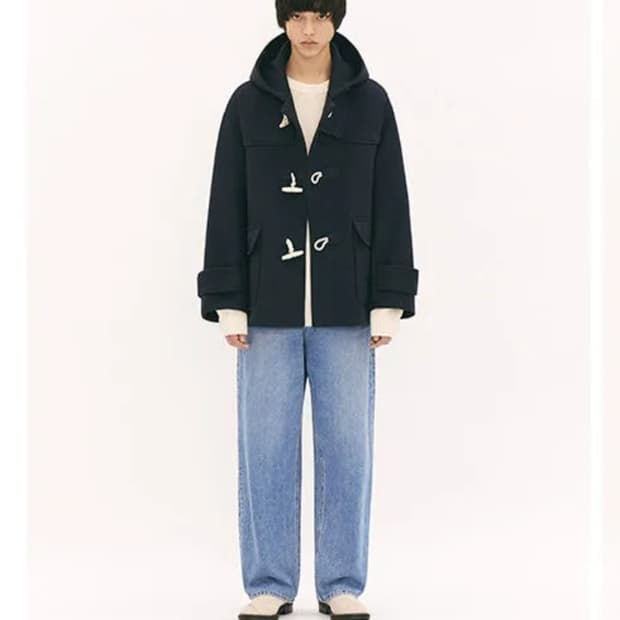 (L)파르티멘토 오버사이즈 멜톤 콘보이 더플 코트