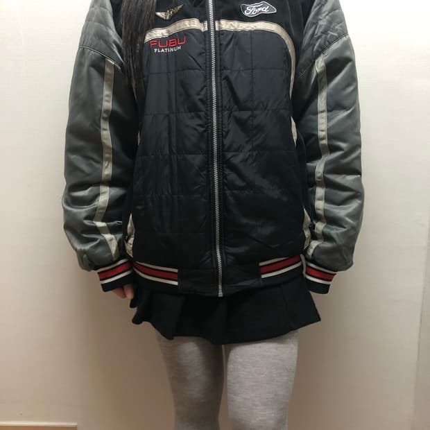 빈티지 푸부 블랙 펑크 점퍼