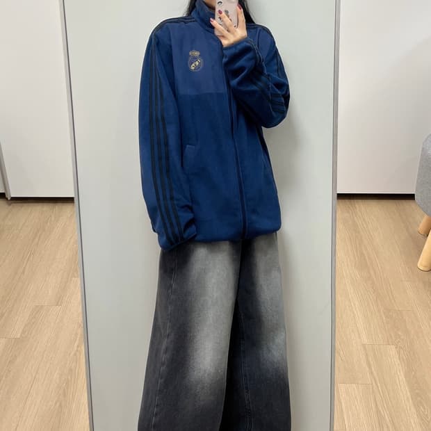 아디다스 레알 마드리드 네이비 플리스 후리스 자켓