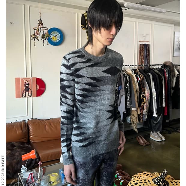 TAKEO KIKUCHI Navajo Mohair Knit Sweater