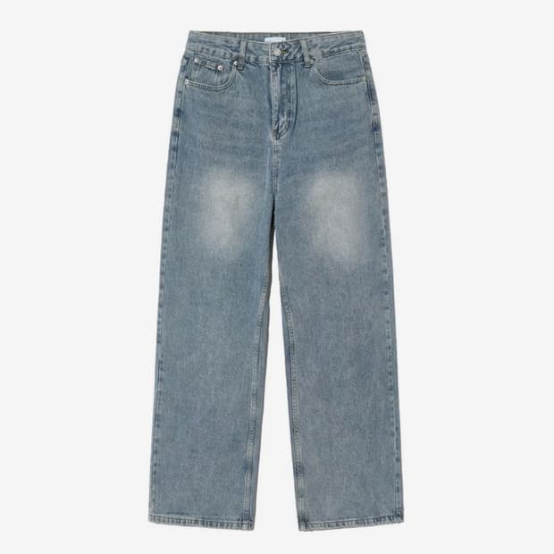 스탠다드에러 와이드 데님 팬츠 스노우블루 M