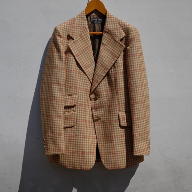 70s Pierre Cardin 부티크라인 빅 노치드라펠 테일러 자켓