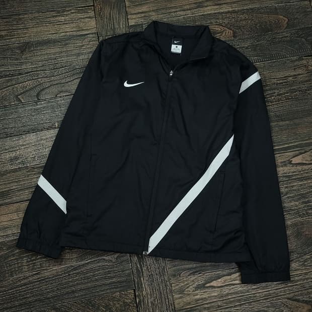 [NIKE] 나이키 스우시 집업 바람막이 자켓 블랙 M16595