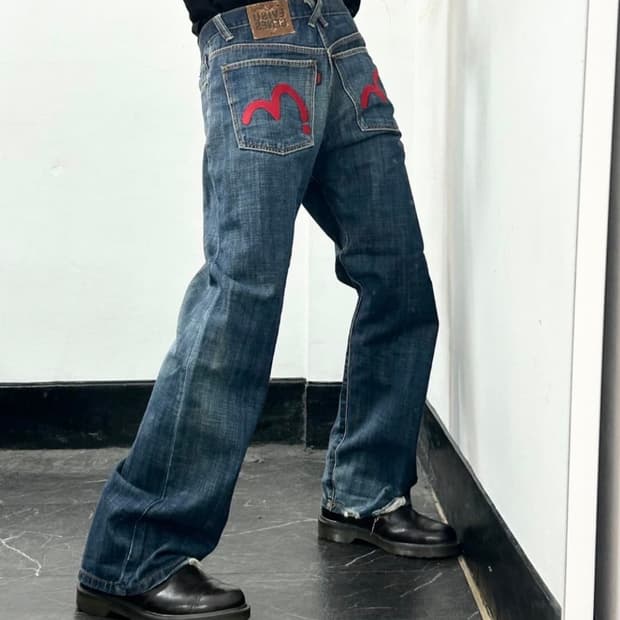 에비수 데님 팬츠