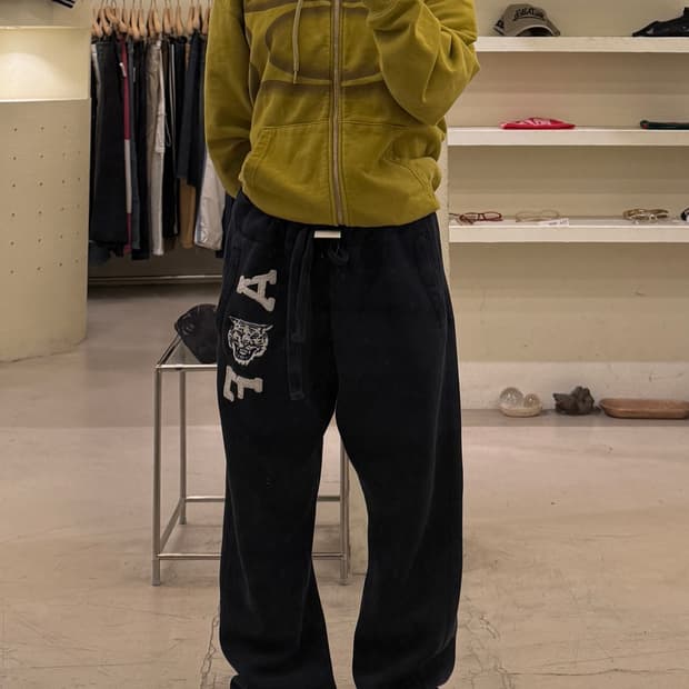 아베크롬비 로고 자수 네이비 스웻팬츠 U1588