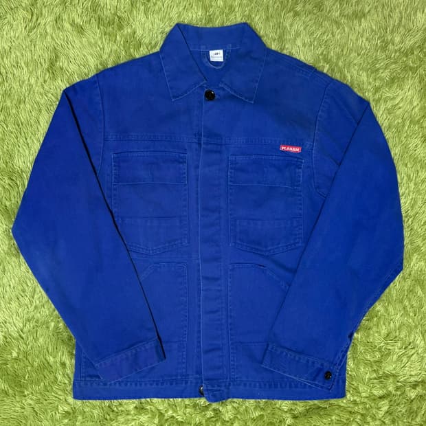 Vintage 80's French Workwear jacket blue