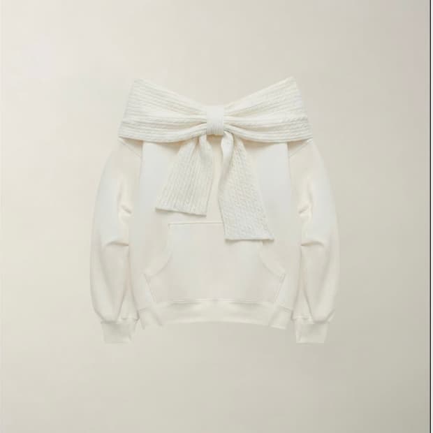 더티스 리본후드 크림 아이보리 색상