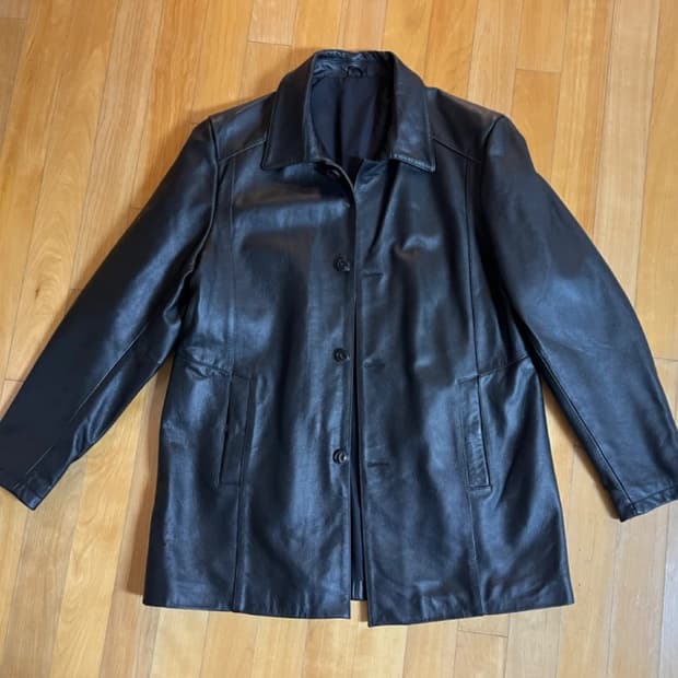 [새상품/소가죽] 레더 카코트 