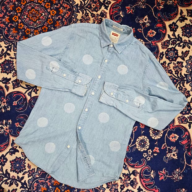 리바이스(Levis) 데님 도트 셔츠 S size