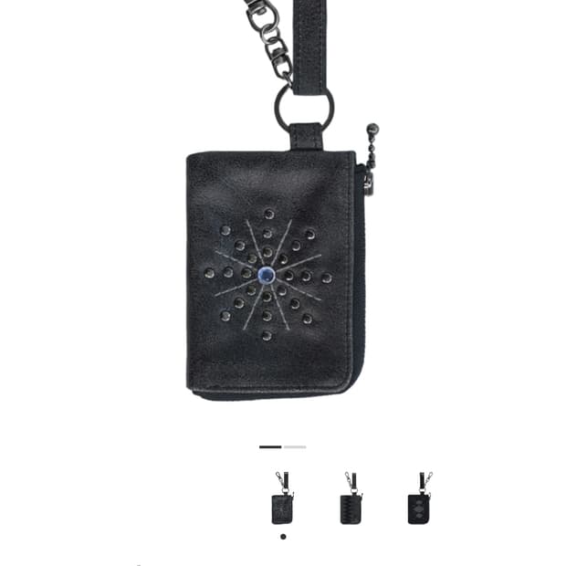 폴리테루 리벳 카드 월렛 블랙