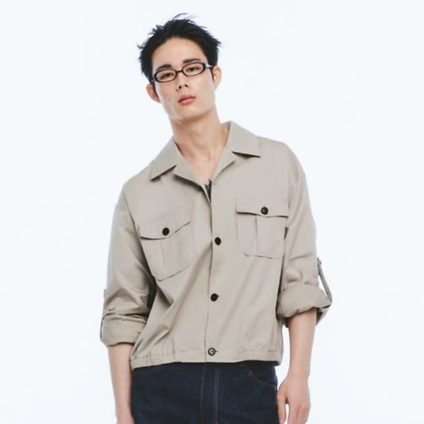 노이스(NOICE) 플랩포켓 코튼 블루종 자켓 95-100