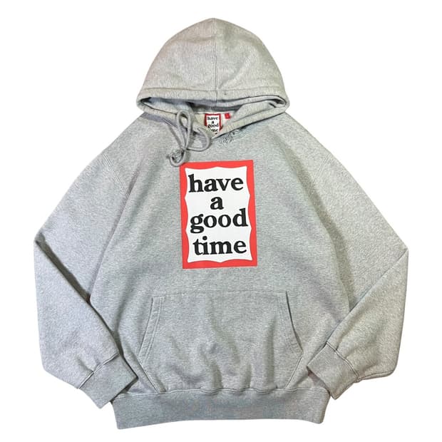 해브어굿타임 빅로고 후드티