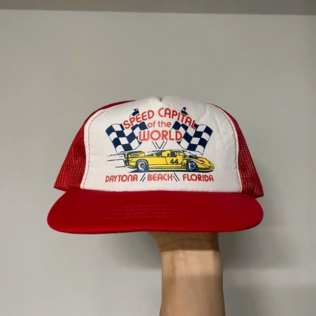 80s 레이싱 메쉬 트러커캡