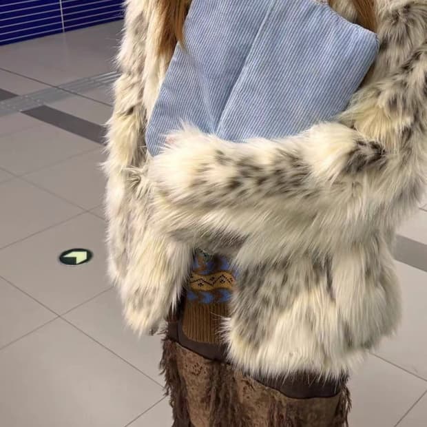 레오파드 퍼자켓