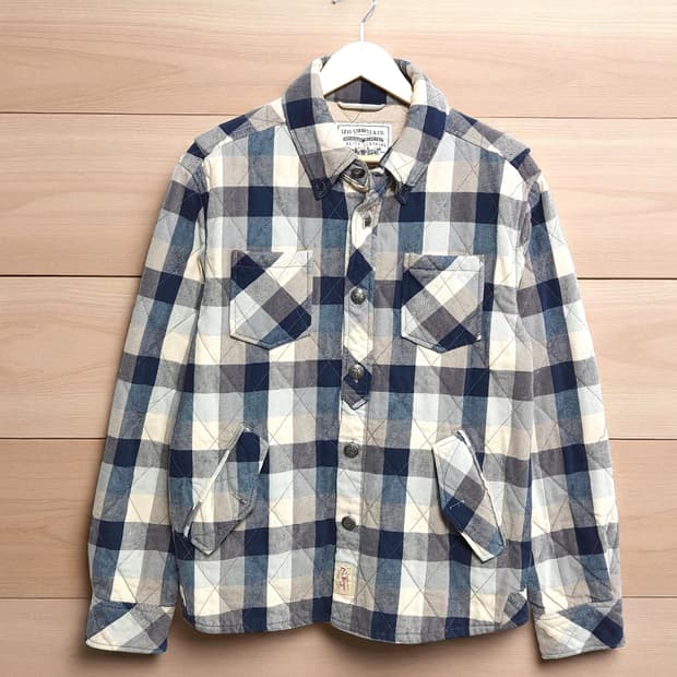 100)LEVIS 리바이스 퀼팅 체크 자켓 봄가을