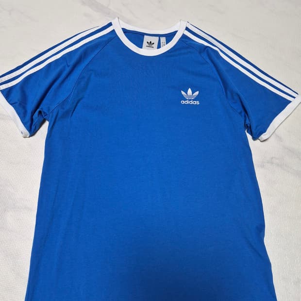 아디다스 3스트라이프 링거반팔티 2XL 코발트블루