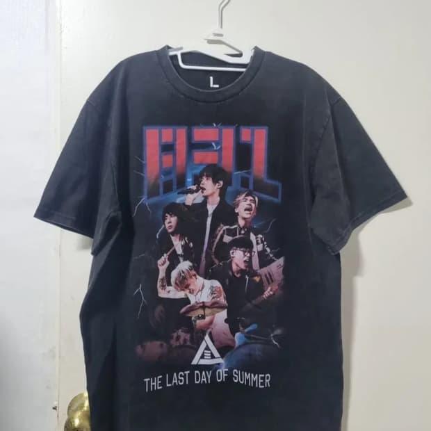 대만 밴드 팔삼요 831 굿즈 빈티지 워싱 반팔 티셔츠 L