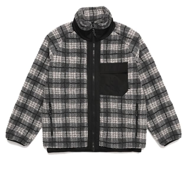 L 블랙야크 U플레이드 체크 플리스 후리스 자켓