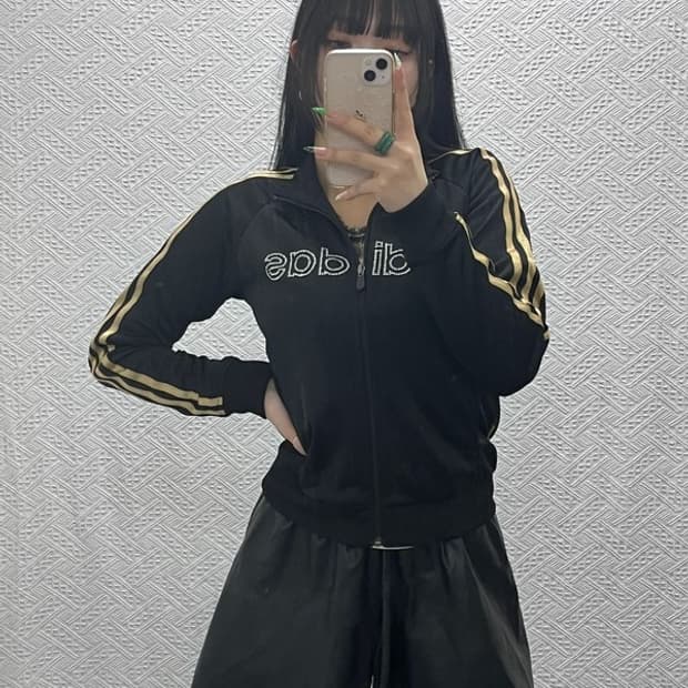 아디다스 레트로 Y2K 큐빅패치 져지 집업 85 C09120