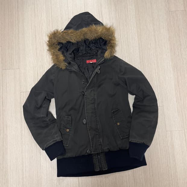 와이즈걸 빈티지 퍼 패딩 자켓