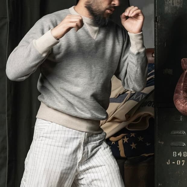 브론슨 헤비웨이트 그레이 맨투맨 스웻 M 38 새제품