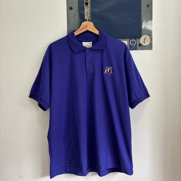 80s McDonald's Employee PK Shirt Purple