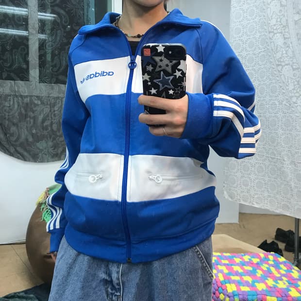 아디다스 흰파 베켄바우어 저지 집업 트랙탑