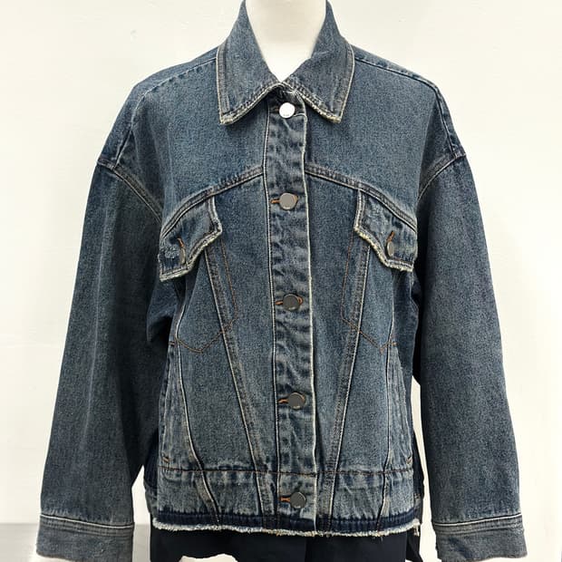 구호 오버사이즈 데님 트러커 자켓 