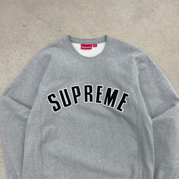 슈프림 15FW 아치로고 헤더그레이 맨투맨