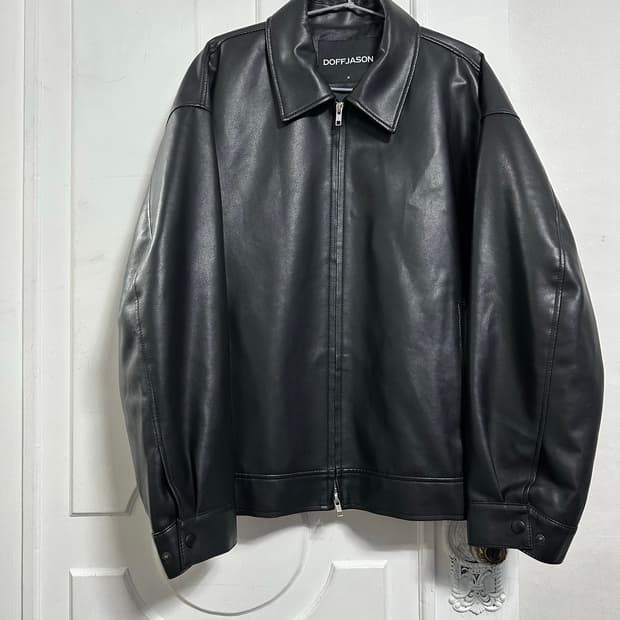 도프제이슨 오버핏 비건레더 싱글 자켓